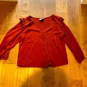 Universal thread puff sleeve blouse